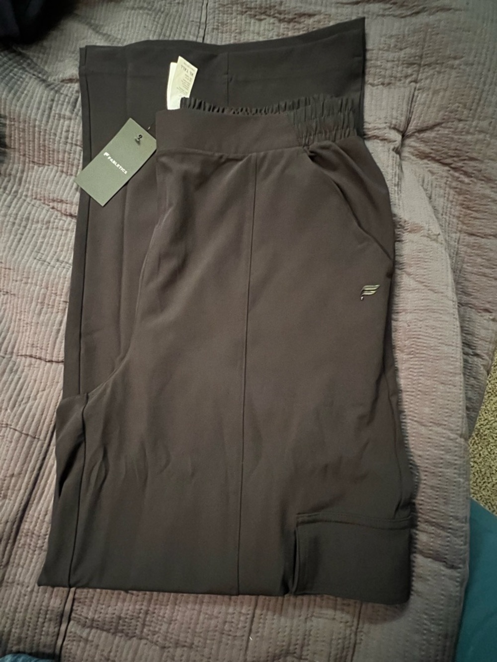 Fabletics Black Wide-Leg Cargo Trousers XL Tall - Picture 6 of 9